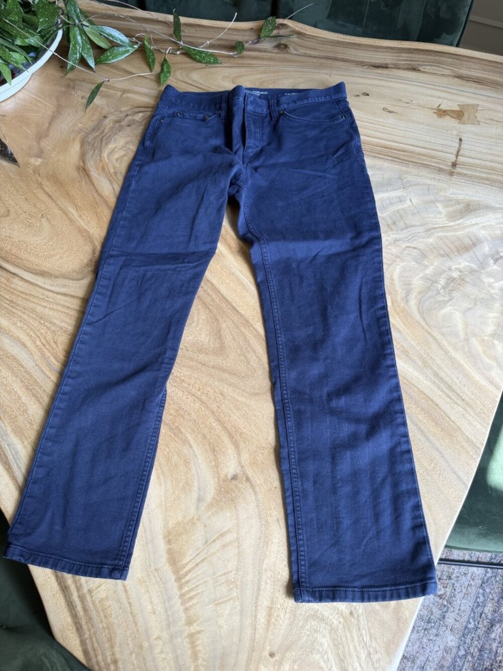 Banana Republic Traveler Slim Fit Pants Navy Men's 33x30